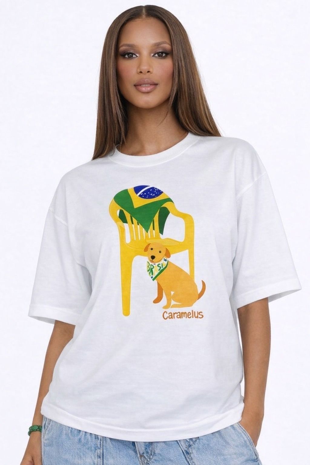 Camisa Brasileirice cachorro caramelo