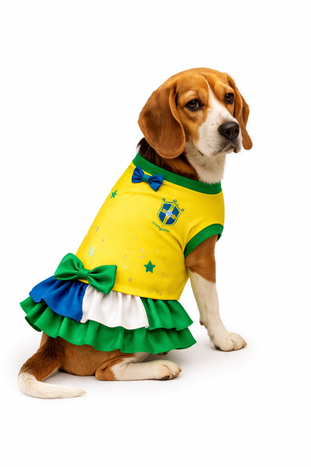 Vestido Pet Brasil Princesa